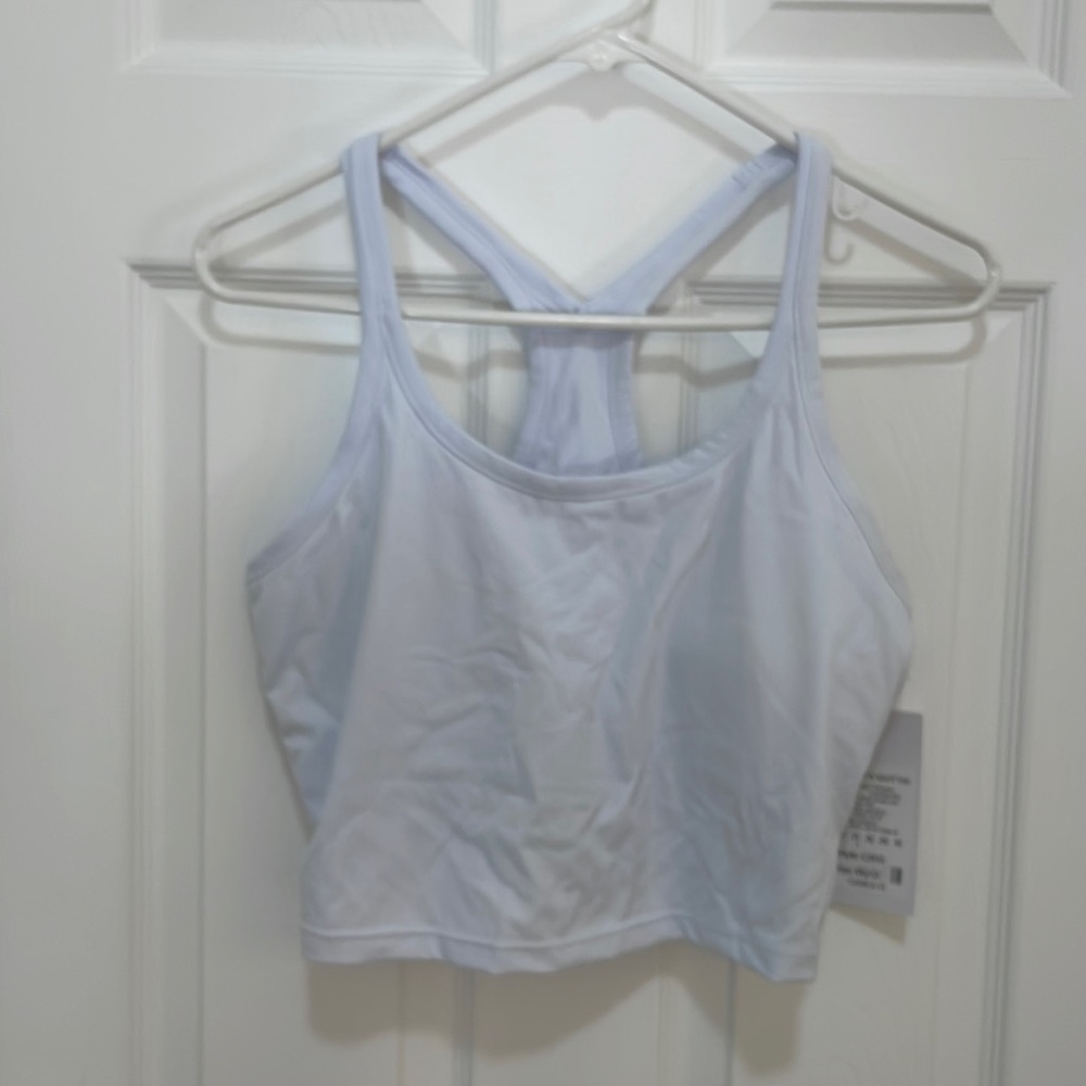 8 White cropped sports bra size XXL/12